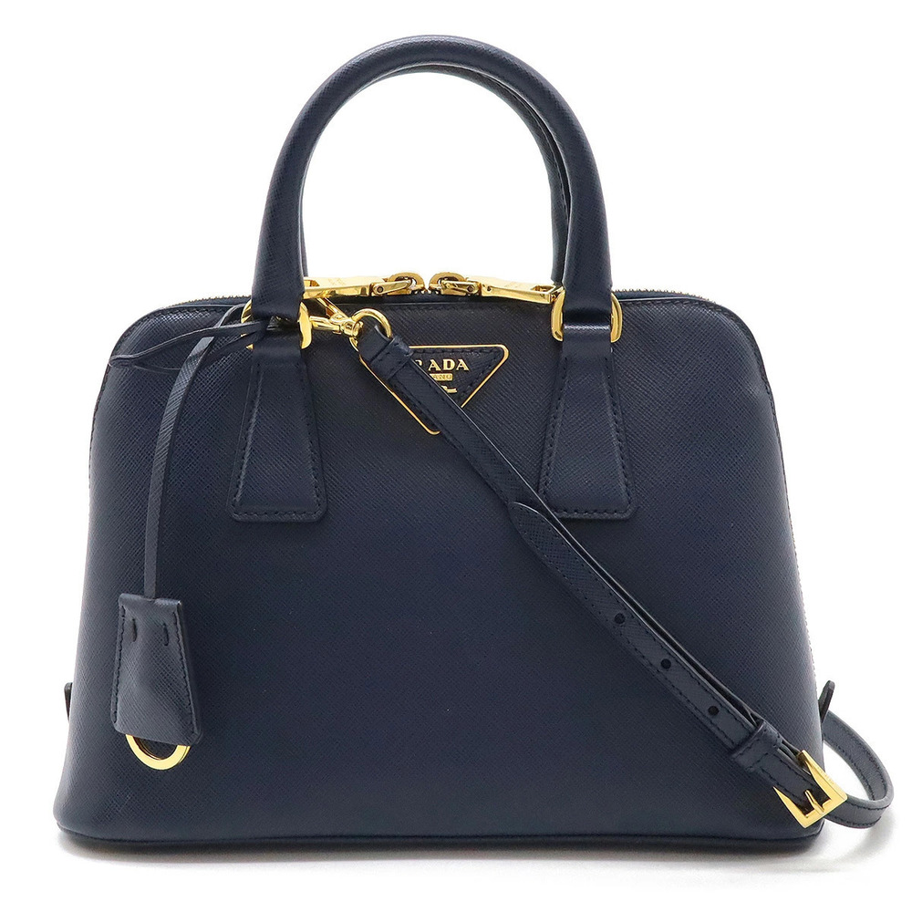 Prada Promenade 2way Shoulder Bag SAFFIANO LUX Leather BALTICO Navy Blue